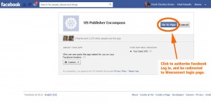 [Facebook Log In permissions screen]